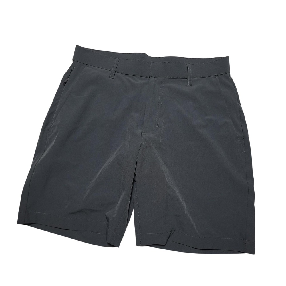 Fabletics Shorts Mens 30 Gray Athletic Lightweight Stretch Zip Pockets 9 Inseam